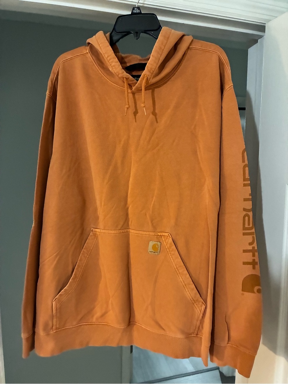 Carhartt Garment Dyed French Terry Hoodie Men’s 2XL Rust Orange